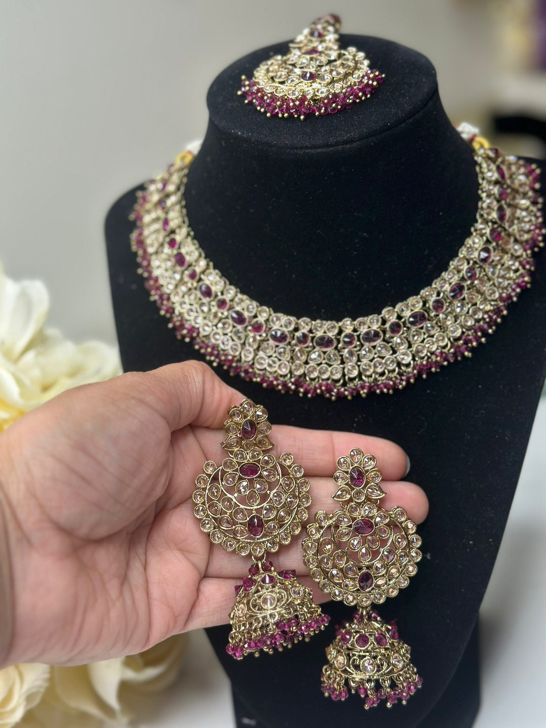 Athiya Reverse AD Necklace Set