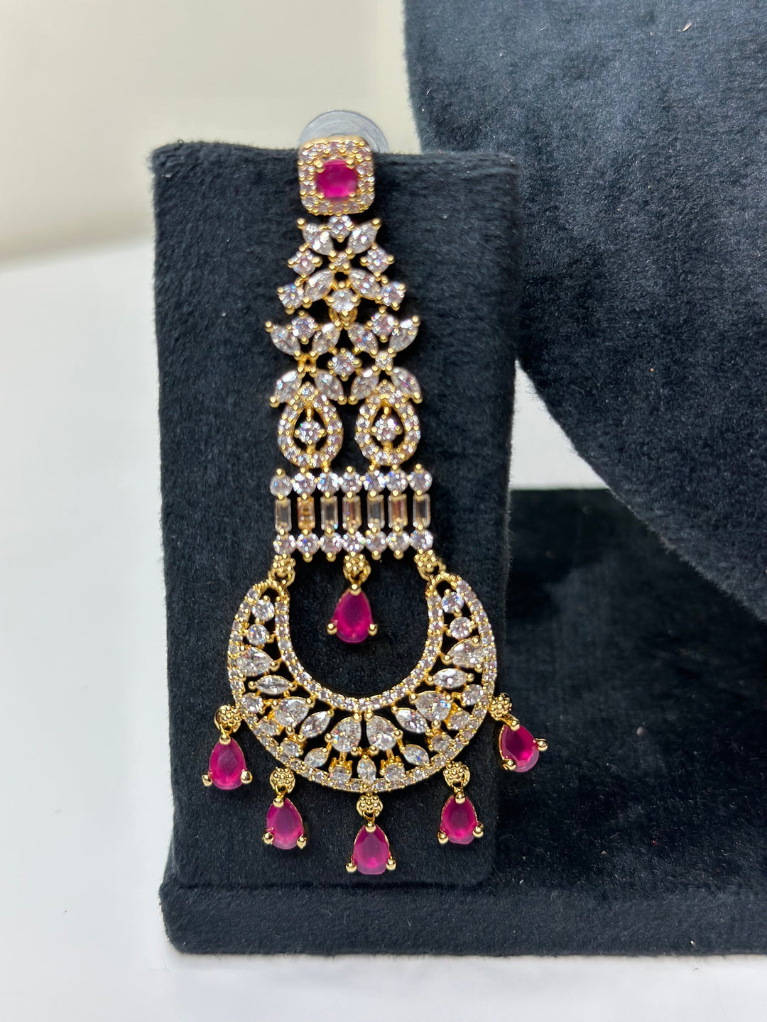 Jean Golden Ruby CZ Necklace ADset025
