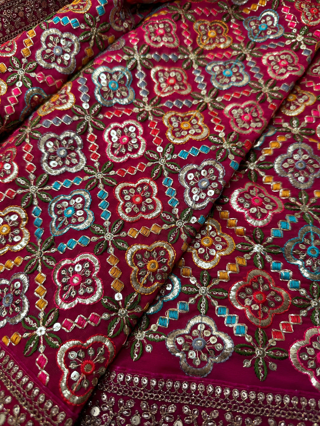 Traditional Embroidered Work Bridal Dupatta