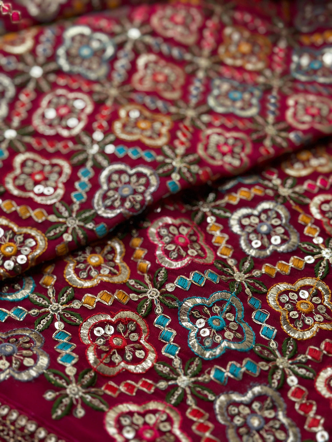 Traditional Embroidered Work Bridal Dupatta