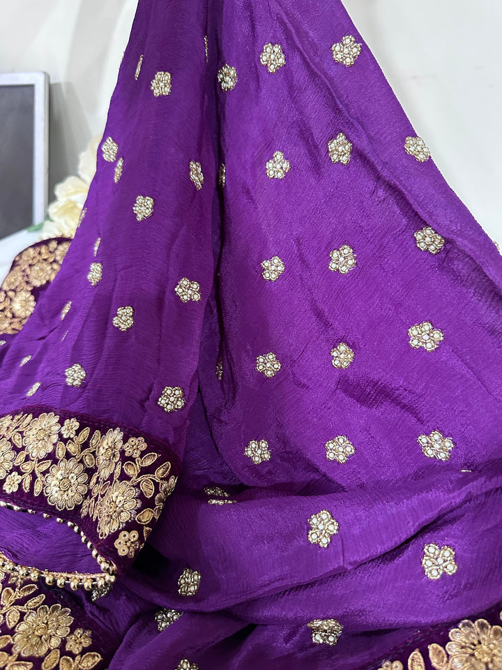 Traditional Embroidered Work Bridal Dupatta