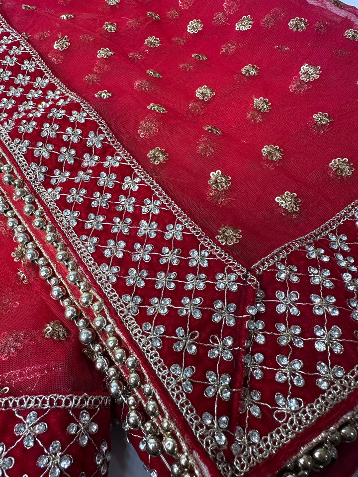 Traditional Embroidered Work Bridal Dupatta