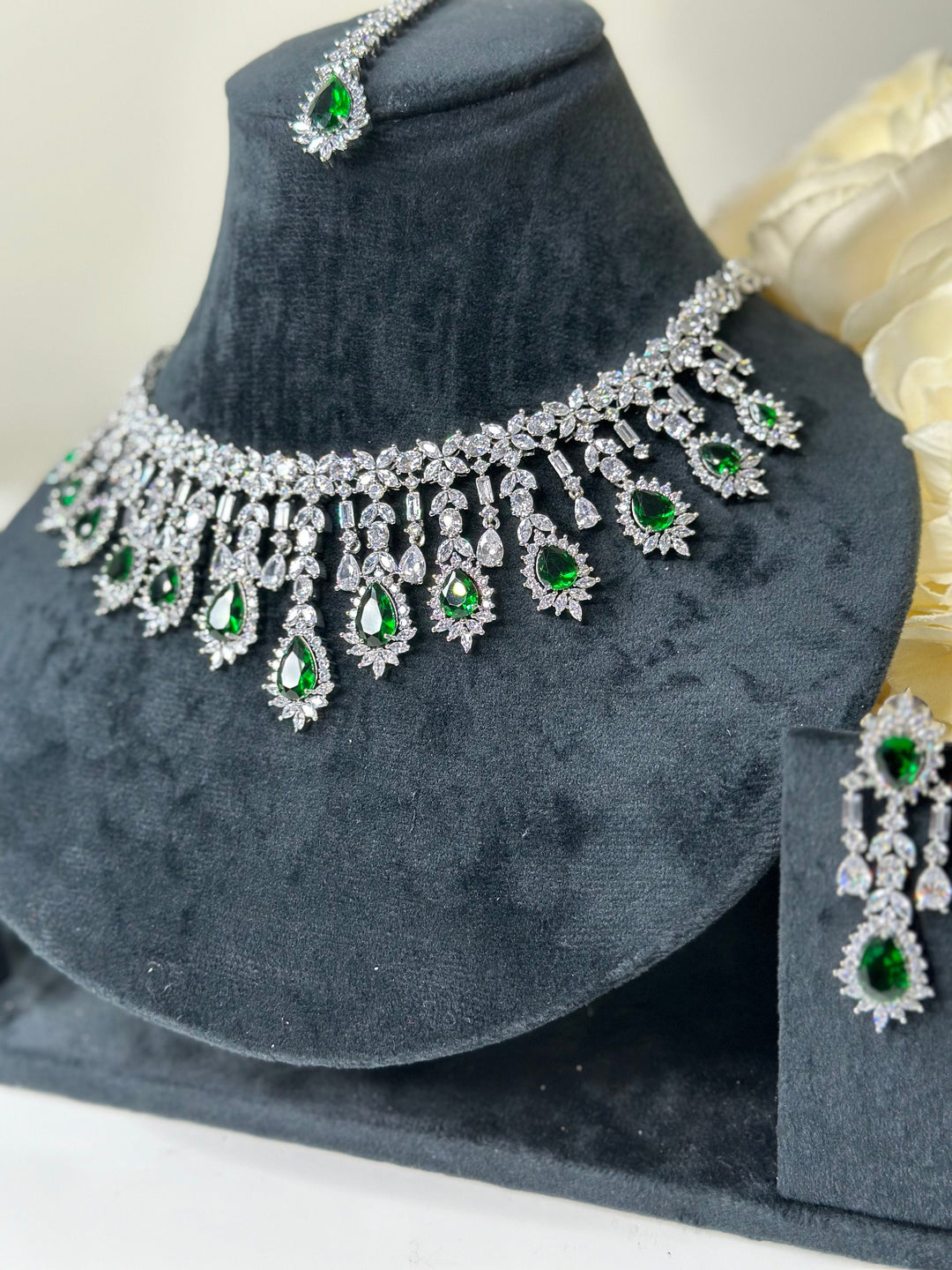 Ivy CZ Necklace Set AD Set009