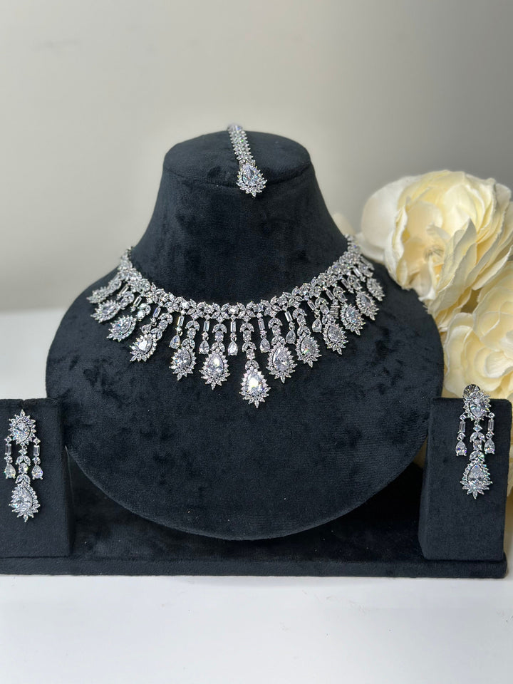Ivy CZ Necklace Set AD Set009