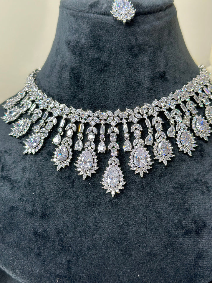 Ivy CZ Necklace Set AD Set009