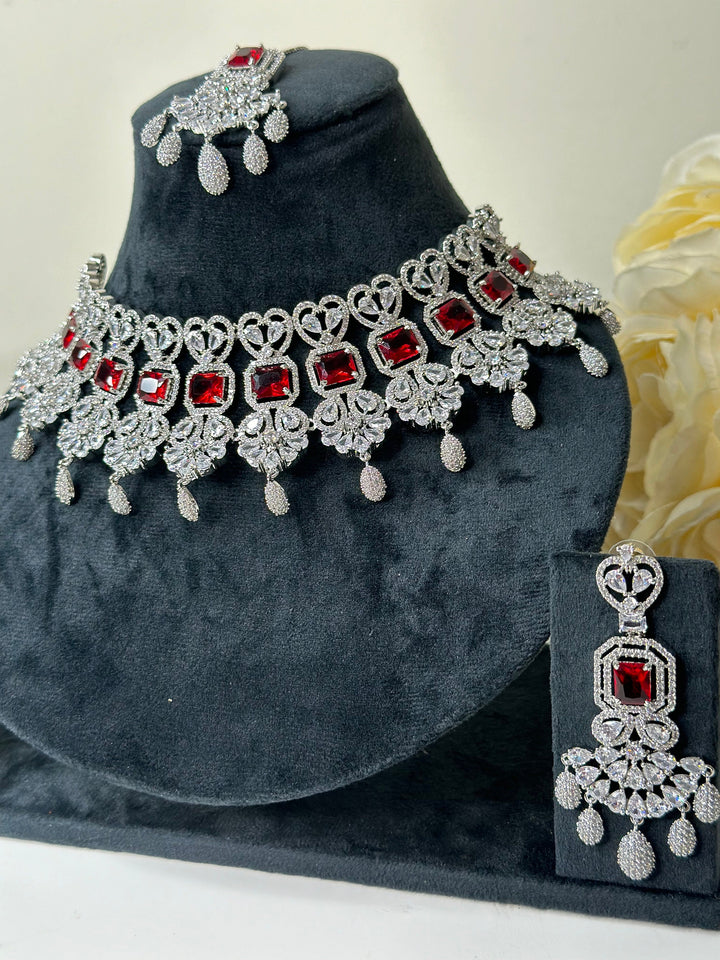 Isa CZ Necklace AD Set011