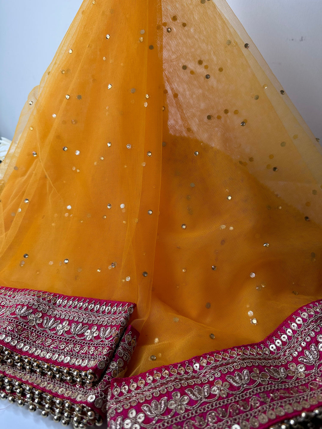 Traditional Embroidered Work Bridal  Dupatta