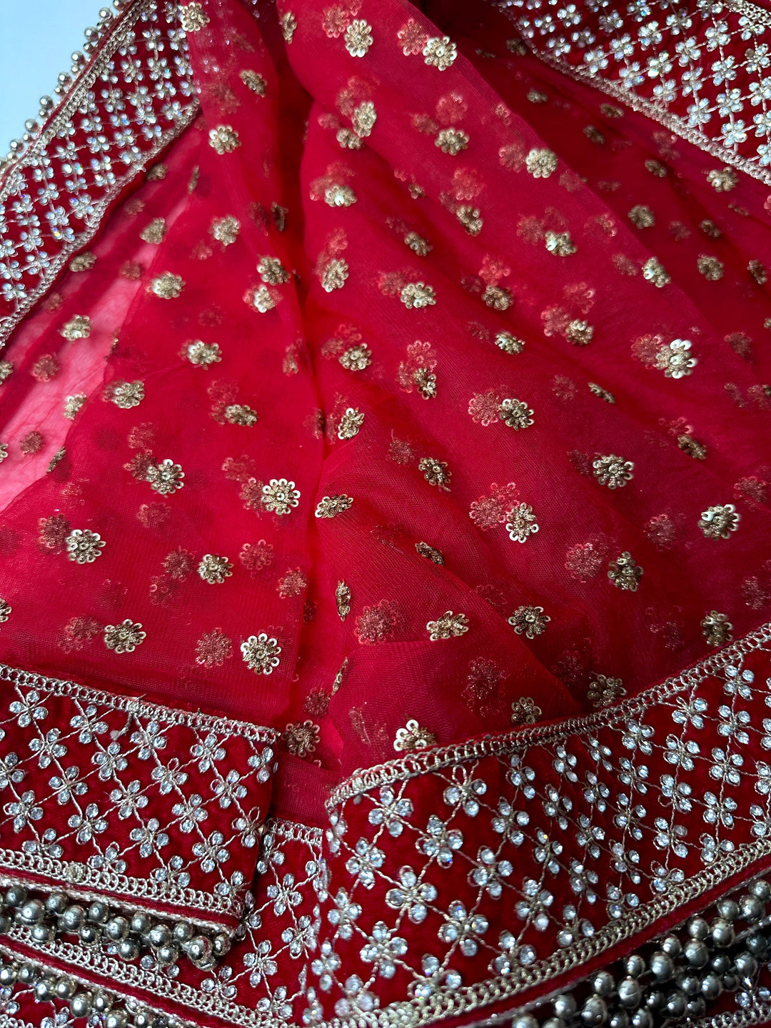 Traditional Embroidered Work Bridal Dupatta