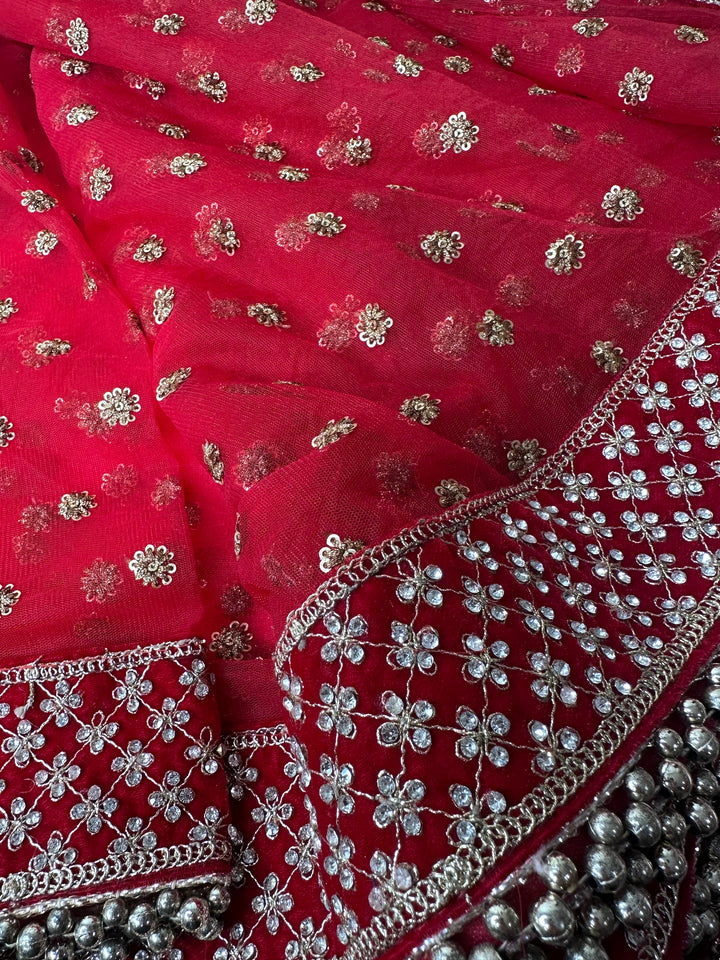 Traditional Embroidered Work Bridal Dupatta