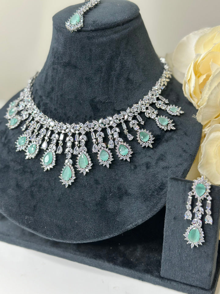 Ivy CZ Necklace Set ADset009