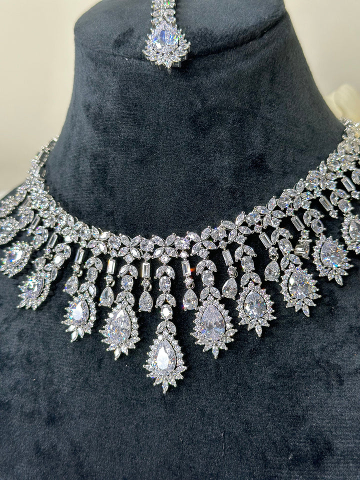 Ivy CZ Necklace Set AD Set009