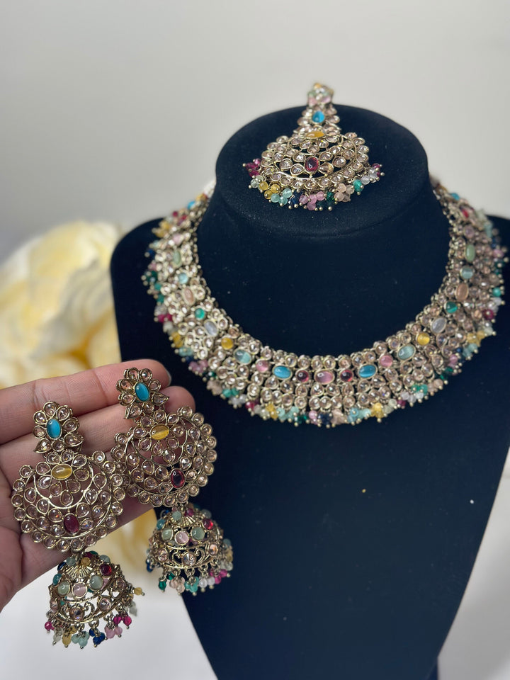 Athiya Reverse AD Necklace Set