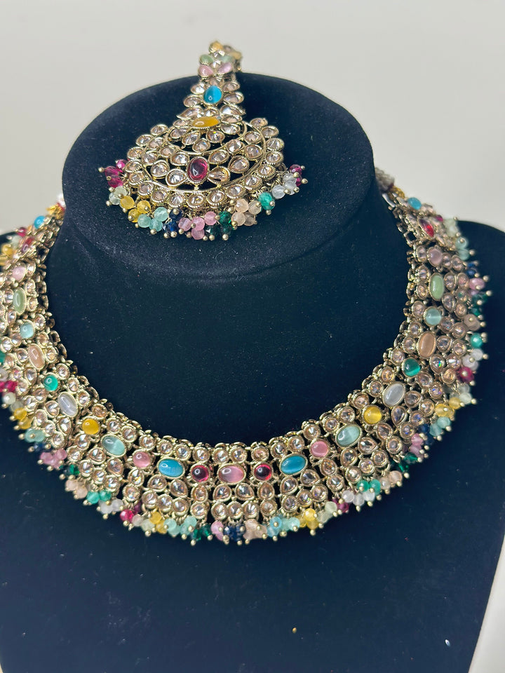 Athiya Reverse AD Necklace Set