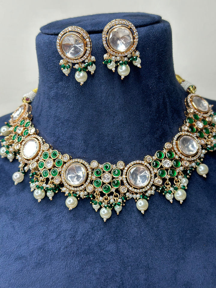 Sabya Inspired Paachi Kundan Choker