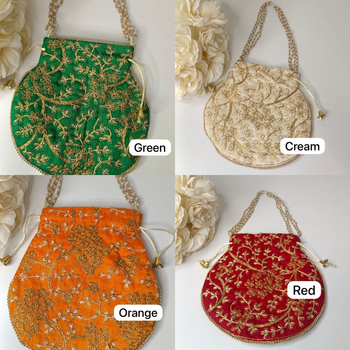 Traditional Embroidered Wedding Potli Bag