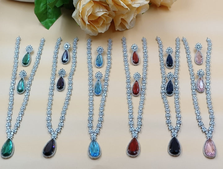 Topaz CZ Necklace Adset053