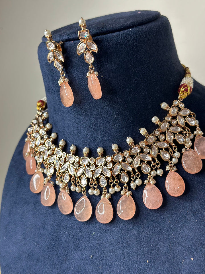 Sabya Inspired Paachi Kundan Necklace Kundanset002