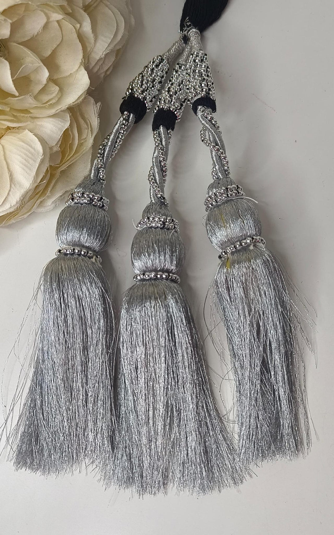 Izhaar Silver Color Traditional Classic Punjabi Paranda/Parandi Hair Accessory