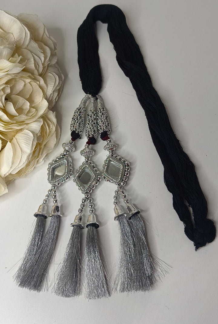 Izhaar Silver Color Traditional Punjabi Paranda/Parandi Hair Accessory