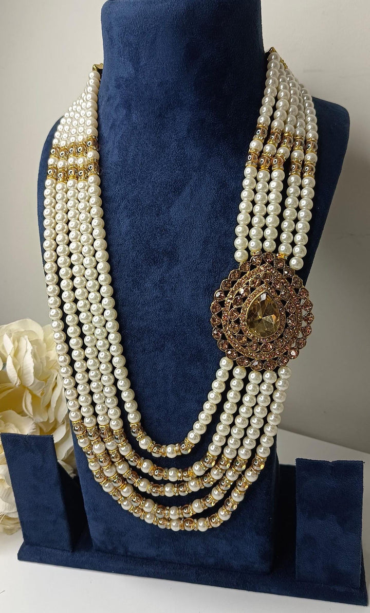Izhaar Indian Groom Wedding Traditional Men necklace Handmade Jewelry three/five Layers Mala