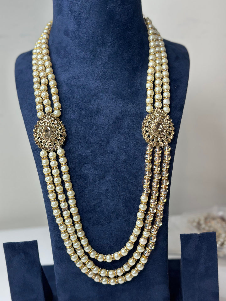 Izhaar Indian Groom Wedding Traditional Men necklace Handmade Jewelry three/five Layers Mala