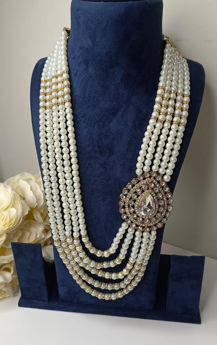 Izhaar Indian Groom Wedding Traditional Men necklace Handmade Jewelry three/five Layers Mala