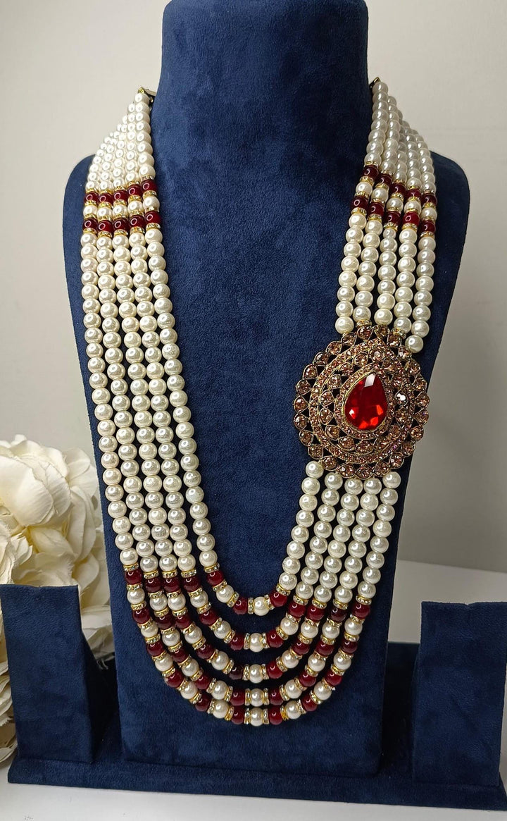 Izhaar Indian Groom Wedding Traditional Men necklace Handmade Jewelry three/five Layers Mala